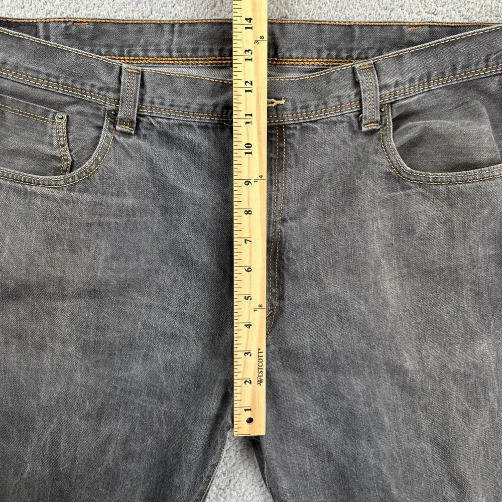 Levi's 569 Loose Fit Straight Leg Jeans Men 42x32 Grey Flap Pocket Work Preppy